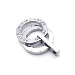 Collana Con Ciondolo In Titanio Puro E Argento Da Uomo (Nuovo)