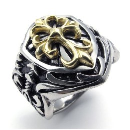 Anello In Titanio Di Qualità Superiore Con Motivi Alla Moda E Brillantezza Dei Colori