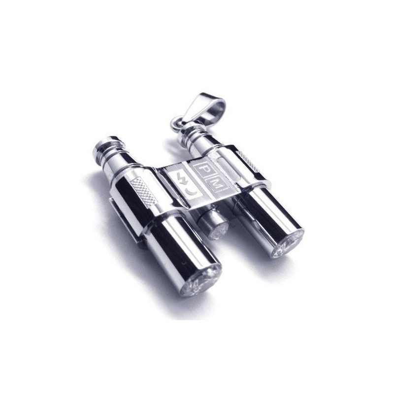 Collana Con Ciondolo A Forma Di Telescopio In Titanio Puro E Argento Da Uomo Collana Con Ciondolo A Forma Di Telescopio In Titanio Puro E Argento Da Uomo