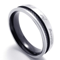Anello In Titanio Di Qualità Superiore Con Colori Delicati E Design Abile