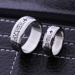 Anello Da Uomo In Titanio Con Coppia Di Bibbia