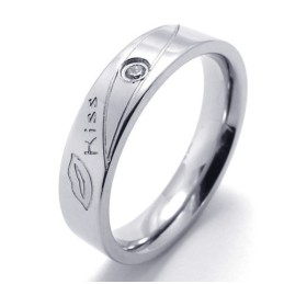 Anello In Titanio Di Qualità Superiore Con Colori Delicati E Design Professionale