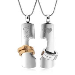 Collana Con Ciondolo In Titanio "Solo Il Mio Amore" A Forma Di Cuore
