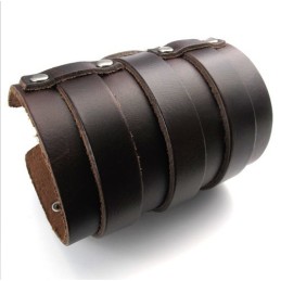 Manifattura Abile, Colori Delicati, Qualità Affidabile, Bracciale In Pelle Di Titanio