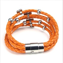 Bellissimo Design, Bellissimi Colori, Bracciale In Pelle Inossidabile Di Qualità Affidabile