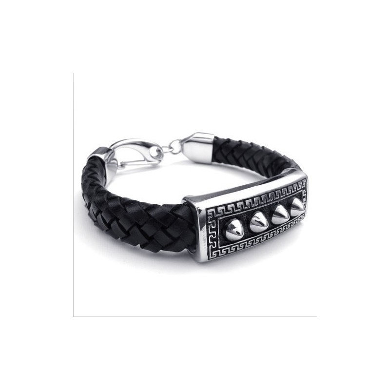 Bracciale In Pelle Di Titanio Di Qualità Affidabile, Colori Delicati E Design Abile Bracciale In Pelle Di Titanio Di Qualità Affidabile, Colori Delicati E Design Abile