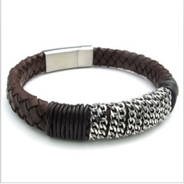 Bracciale In Pelle Di Titanio Di Qualità Affidabile, Colori Delicati E Design Abile
