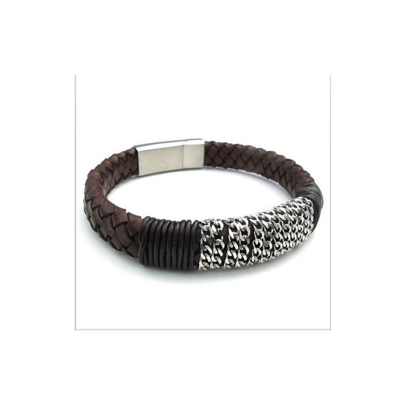 Bracciale In Pelle Di Titanio Di Qualità Affidabile, Colori Delicati E Design Abile Bracciale In Pelle Di Titanio Di Qualità Affidabile, Colori Delicati E Design Abile