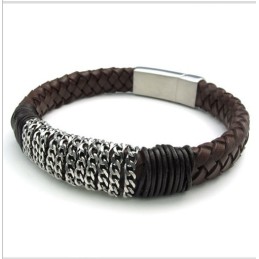 Bracciale In Pelle Di Titanio Di Qualità Affidabile, Colori Delicati E Design Abile
