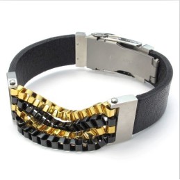 Design Accattivante, Bellissimi Colori, Bracciale In Pelle Di Titanio Di Ottima Qualità