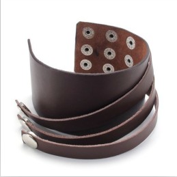 Manifattura Abile, Colori Delicati, Qualità Affidabile, Bracciale In Pelle Di Titanio