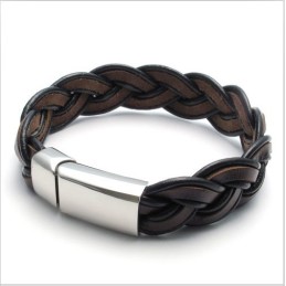 Bracciale In Pelle Di Titanio Di Qualità Stabile, Colori Delicati E Design Abile