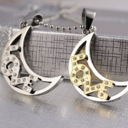Collane Con Pendenti In Titanio Per Amanti Della Luna E Del Cuore