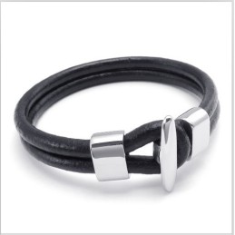 Bracciale In Pelle Di Titanio Di Qualità Stabile, Colori Delicati E Design Abile