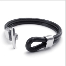 Bracciale In Pelle Di Titanio Di Qualità Stabile, Colori Delicati E Design Abile