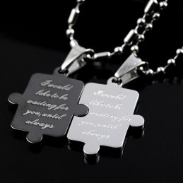 Collana Con Ciondolo In Titanio "Ti Amo Per Sempre, Tesoro"