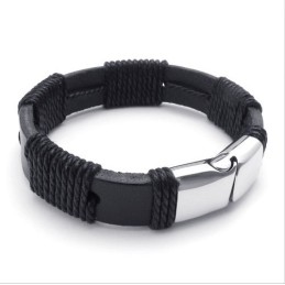 Bracciale In Pelle Di Titanio Di Qualità Affidabile, Colori Delicati E Design Abile