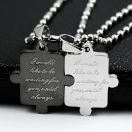 Collana Con Ciondolo In Titanio "Ti Amo Per Sempre, Tesoro"