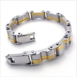 Bracciale In Titanio Di Qualità Stabile E Brillantezza Del Colore Finemente Lavorato