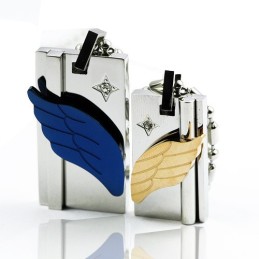 Collana Con Ciondolo In Titanio "On Wings Of Angels Sweetheart Lovers"