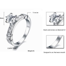 Anello Da Donna In Titanio Con Strass, Qualità E Quantità Garantite