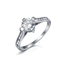 Anello Da Donna In Titanio Resistente Con Strass
