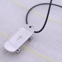 Collana Con Ciondolo In Titanio Con Bibbia Dello Snowboard, Regalo Di Moda