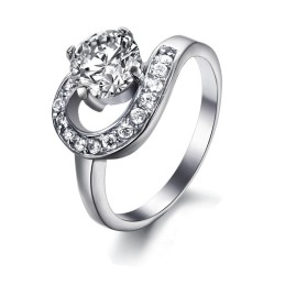 Anello Da Donna In Titanio Di Alta Qualità Con Strass