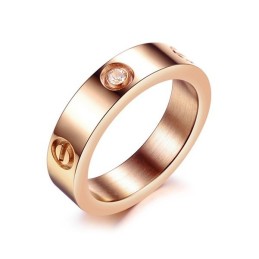 Anello In Titanio Con Diamante Venduto Bene In Tutto Il Mondo