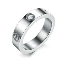 Anello In Titanio Con Diamante Venduto Bene In Tutto Il Mondo