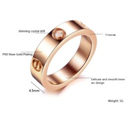 Anello In Titanio Con Diamante Venduto Bene In Tutto Il Mondo