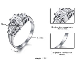 Anello Da Donna In Titanio Di Qualità Stabile Con Strass