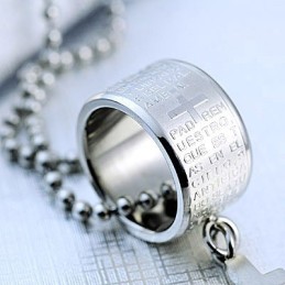 Anello Regalo Di Moda E Ciondolo A Forma Di Croce In Titanio
