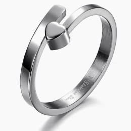 Anello In Titanio Con Cuore Da Donna "The King Of Quantity"