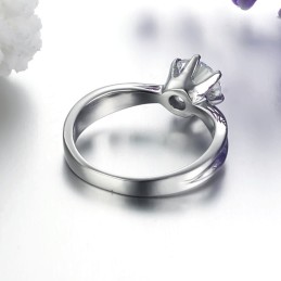 Anello Da Donna In Titanio Di Qualità Queen Of Quality Con Strass