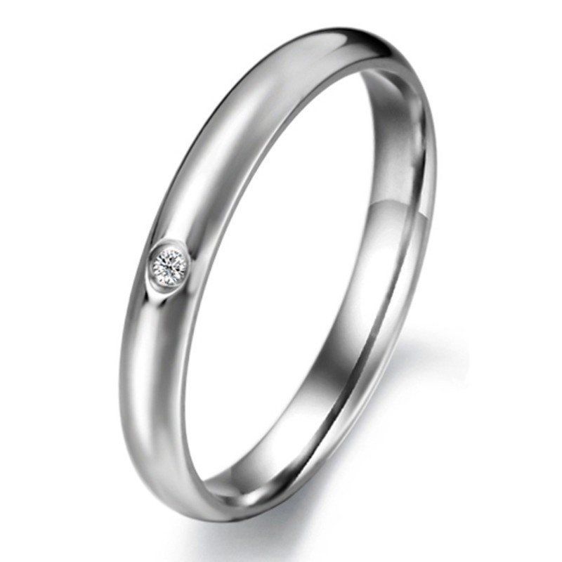 Anello Da Donna In Titanio Di Qualità Affidabile Con Strass Anello Da Donna In Titanio Di Qualità Affidabile Con Strass