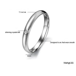 Anello Da Donna In Titanio Di Qualità Affidabile Con Strass