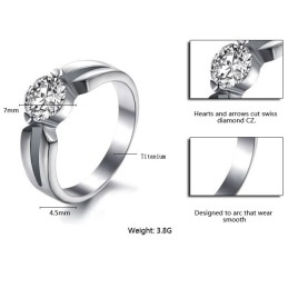 Anello Da Donna In Titanio Con Reputazione Affidabile E Strass