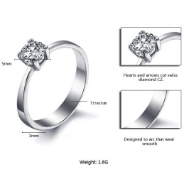 Anello Da Donna In Titanio Con Strass, Qualità E Quantità Garantite