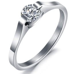 Anello In Titanio Di Qualità Stabile Con Strass