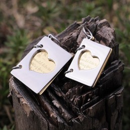 Collana In Titanio Per Coppie, Lettera D'Amore Esclusiva Per Coppie