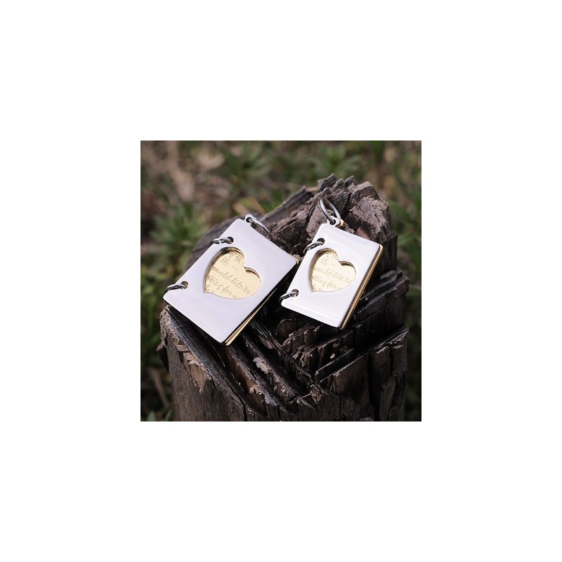 Collana In Titanio Per Coppie, Lettera D'Amore Esclusiva Per Coppie Collana In Titanio Per Coppie, Lettera D'Amore Esclusiva Per Coppie