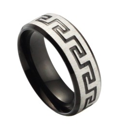 Anello In Titanio Nero Di Qualità Superiore
