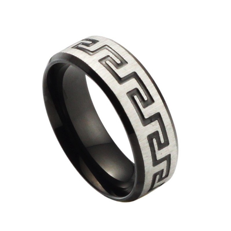 Anello In Titanio Nero Di Qualità Superiore Anello In Titanio Nero Di Qualità Superiore