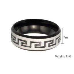 Anello In Titanio Nero Di Qualità Superiore