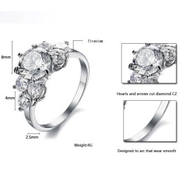Anello In Titanio Di Alta Qualità Con Strass