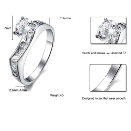 Anello Da Donna In Titanio Di Qualità Stabile Con Strass