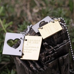 Collana In Titanio Per Coppie, Lettera D'Amore Esclusiva Per Coppie