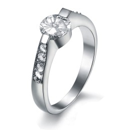 Anello Da Donna In Titanio Di Qualità Stabile Con Strass