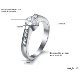 Anello Da Donna In Titanio Di Qualità Stabile Con Strass